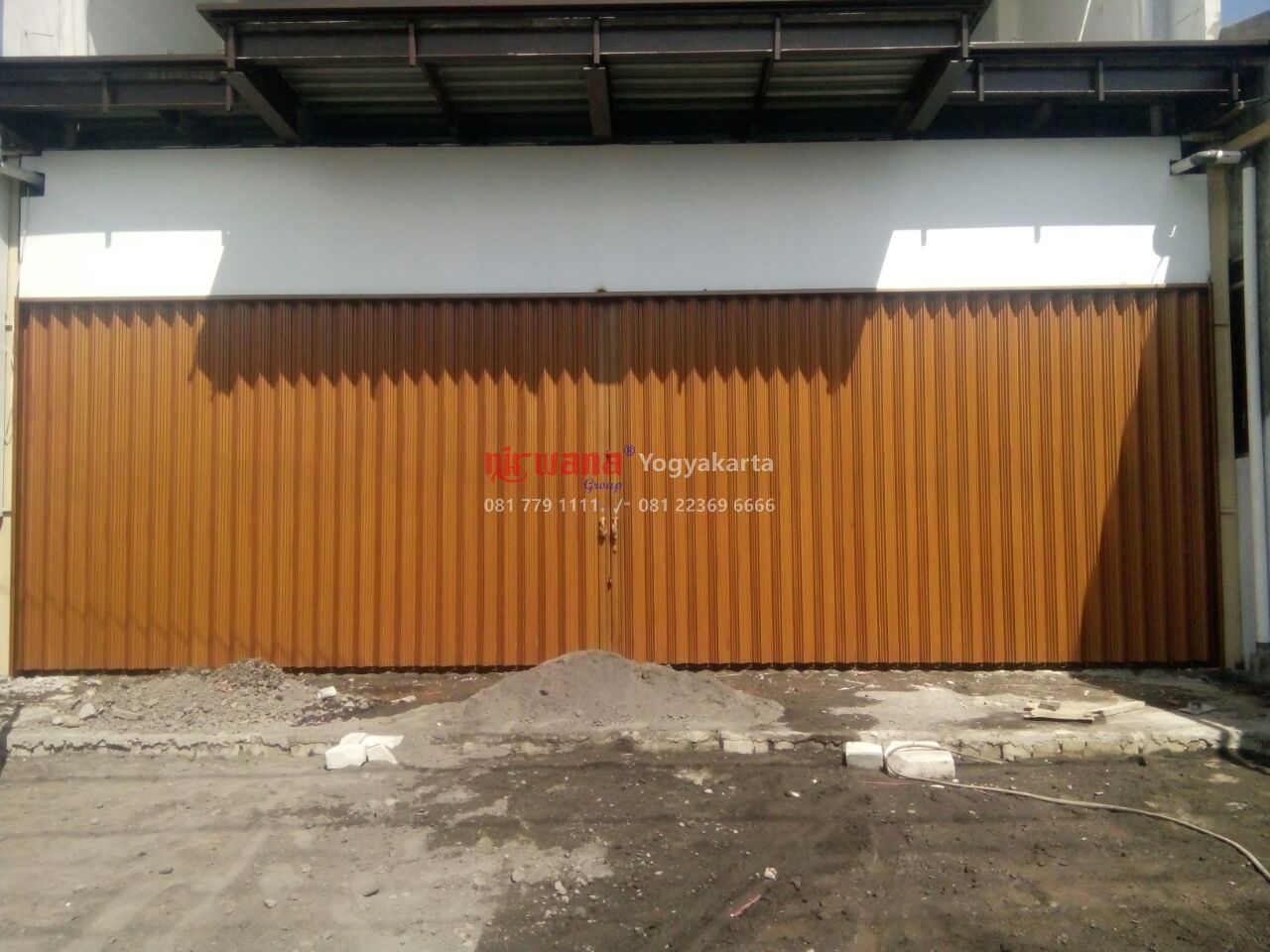 Pemasangan Pintu Folding Gate Galvalum  di Jalan Kalasan Km 