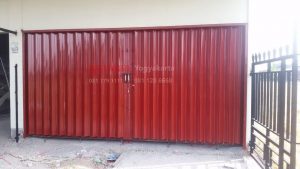 Pemasangan Pintu  Folding  Gate  Standart dengan ketebalan 0 