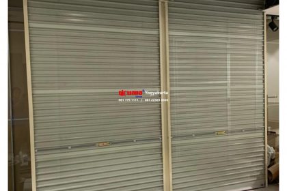 Rolling Door One Sheet Full Perforated Terbaik di Hardware MOG Malang