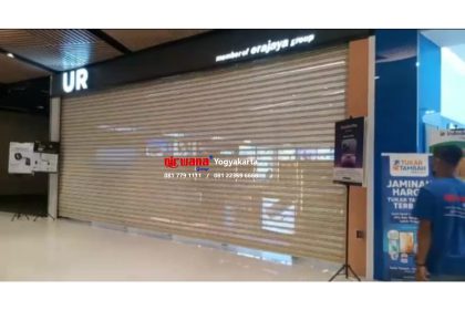 Pemasangan Rolling Door Electric Full Perforated 1,2mm di Urban Republic Pakuwon Mall Yogyakarta