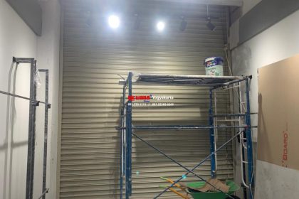 Pemasangan Rolling Door Electric Full Perforated 0,8mm di Hardware Pakuwon Trade Center Surabaya