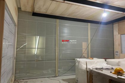 Pemasangan Rolling Door One Sheet Full Perforated di OPPO Trans Studio Mall Makassar Sulawesi Selatan