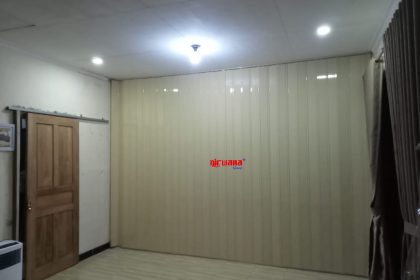 Pemasangan Folding Door PVC di Krapyak, Sewon, Bantul, Yogyakarta.