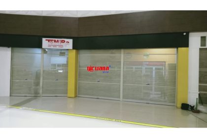 Pemasangan Rolling Door One Sheet Full Perforated di ToMiRa Yogyakarta Internatioal Airport