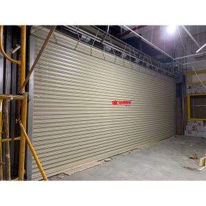Pemasangan Rolling Door Electric Full Perforated 1,4mm di Tenant KKV Paragon Solo Mall