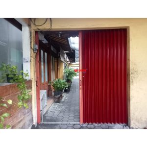 Proyek pemasangan Folding Gate Premium 0,7mm di Tirtodipuran Mantrijeron, Yogyakarta.