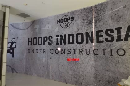 Pemasangan Rolling Door One Sheet Full Perforated di Hoops Indonesia Mall Kelapa Gading Jakarta