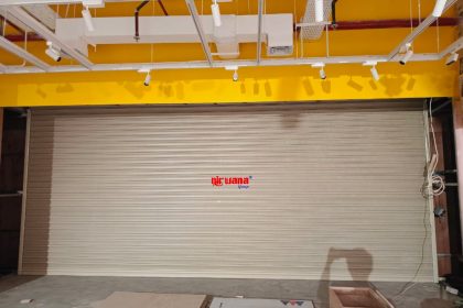 Pemasangan Rolling Door Electric Full Perforated 1,2mm di KKV Botanical Mall Bandung, Jawa Barat.