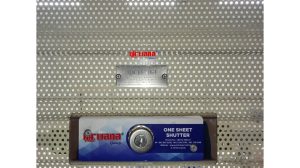 Pemasangan Rolling Door One Sheet Full Perforated di Ibox Duta Mall Banjarmasin Kalimantan 