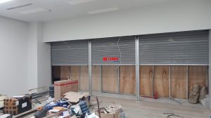 Pemasangan Rolling Door One Sheet Full Perforated di Ibox Duta Mall Banjarmasin Kalimantan 