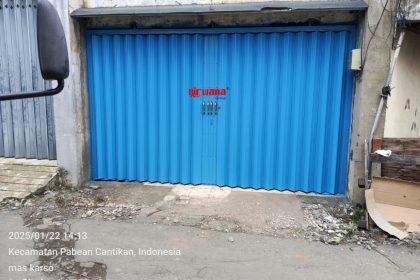 Proyek Pemasangan Pintu Harmonika Rasional A Ketebalan 1,2mm Jl. Slompretan 57 Surabaya, Jawa Timur.