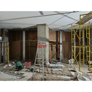 Pemasangan Rolling Door One Sheet Full Perforated di Samsung DP Mall Semarang