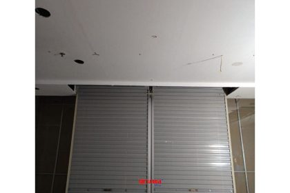 Pemasangan Rolling Door One Sheet Full Perforated di Ghachapon Jogja City Mall.