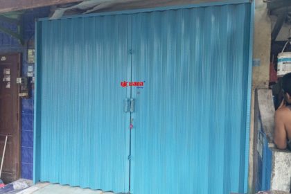 Pemasangan Folding Gate Standart 0,5mm di Jl. DI Panjaitan Mantrijeron Yogyakarta.