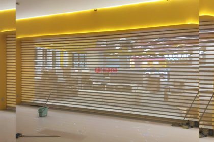 Pemasangan Rolling Door Electric Full Perforated 1,2mm di Oh! Some Cibubur Junction