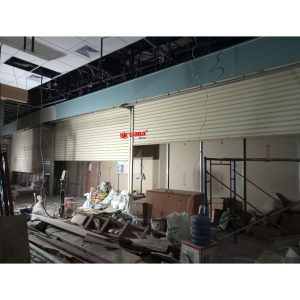 Pemasangan Rolling Door Electric Full Perforated 1,2mm di Richeese Factory Pakuwon Mall Yogyakarta