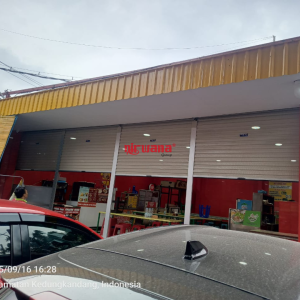 Pemasangan Rolling Door One Sheet Full Perforated di Klenteng Eng An Kiong Malang