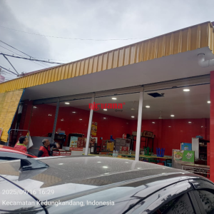 Pemasangan Rolling Door One Sheet Full Perforated di Klenteng Eng An Kiong Malang