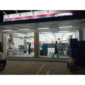 Pemasangan Harmonika Rasional B di Indomaret Jl. Parangtritis Yogyakarta