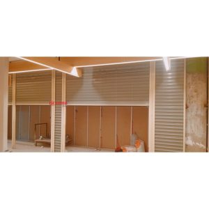Pemasangan Rolling Door One Sheet Full Perforated di Richeese Malioboro Mall