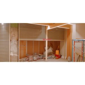 Pemasangan Rolling Door One Sheet Full Perforated di Richeese Malioboro Mall