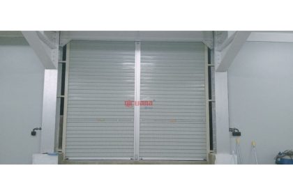 Pemasangan Rolling Door One Sheet Full Perforated di EverLasting Klaten Jawa Tengah